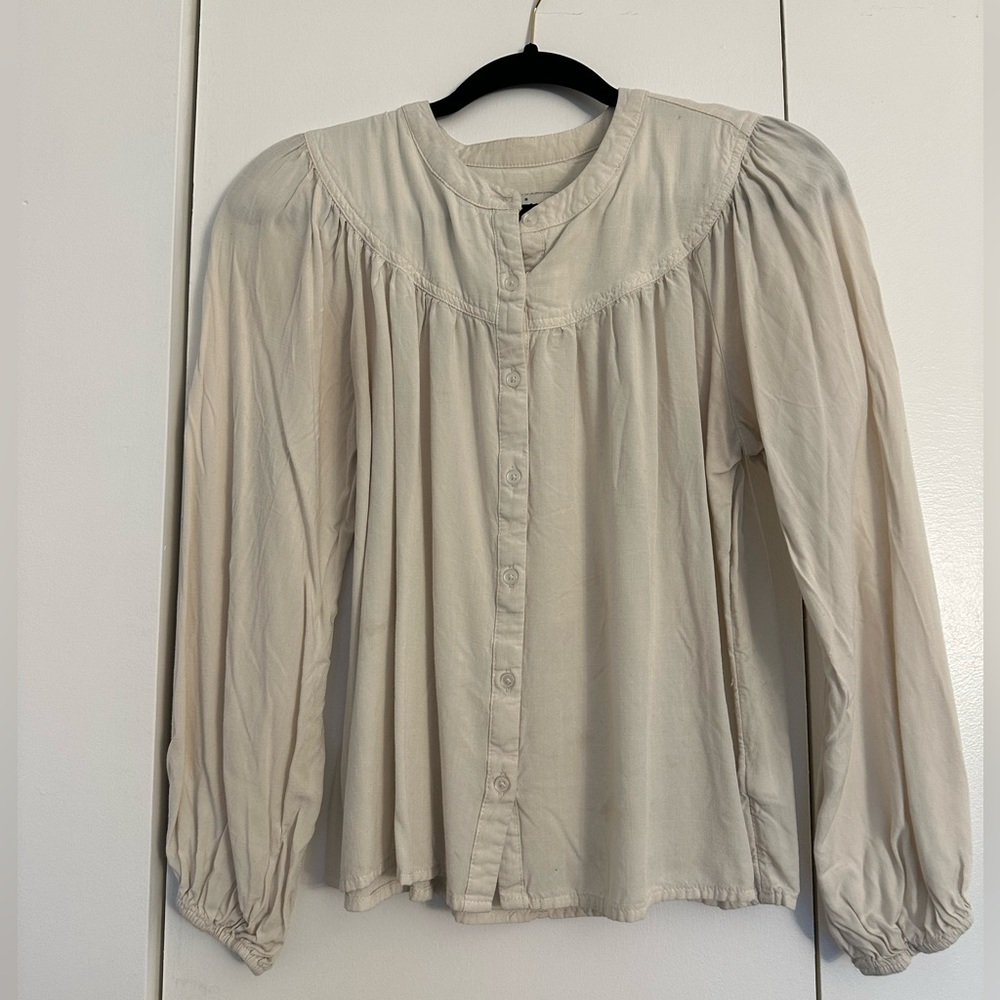 Cream colored peasant top